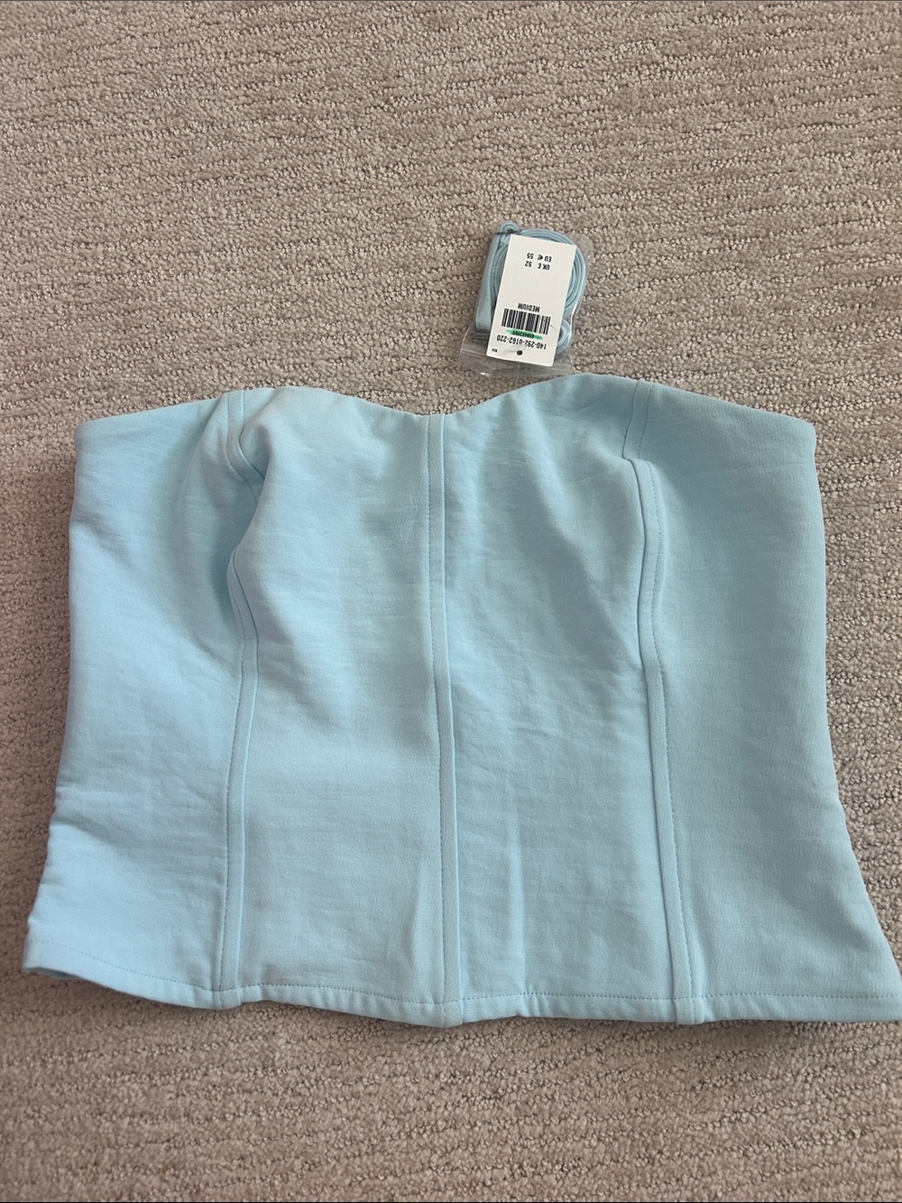 Abercrombie Blue Corset Crop Top - NEW WITH TAGS (medium)